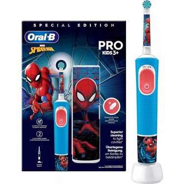 Oral-B Oral-B Vitality Pro Kids 3+ Spider-Man Elektrikli Diş Fırçası Kırmızı - Mavi Su Geçirmez 1 — 2. ürün görseli
