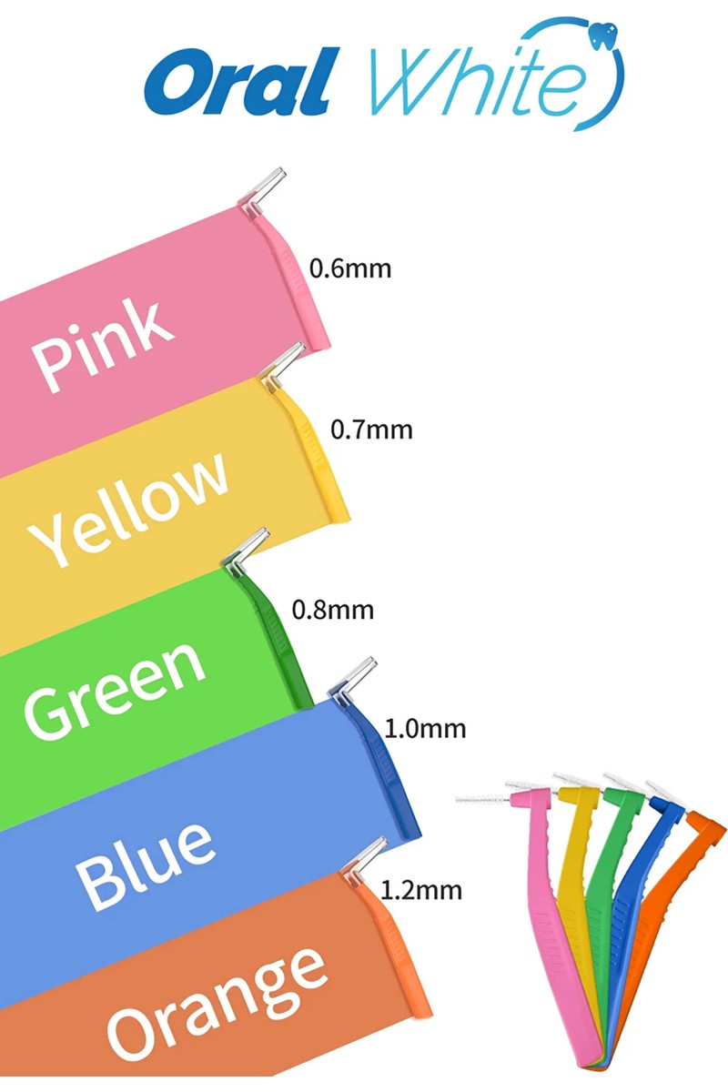 Oral White Oral White Arayüz Fırçası 0.6 mm Pembe Renkli 5 Adet Dişler Arası Temizlik — 6. ürün görseli