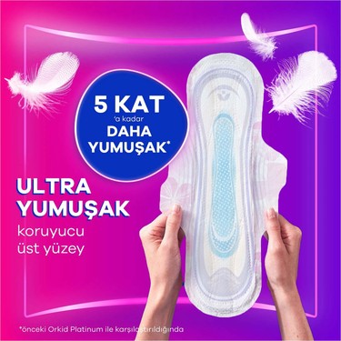 Orkid Orkid Platinum Uzun Extra Hijyenik Ped 60 Ped Anne Kız Paketi Gün Boyu Konfor ve Sızıntı — 3. ürün görseli