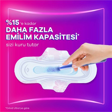 Orkid Orkid Platinum Uzun Extra Hijyenik Ped 60 Ped Anne Kız Paketi Gün Boyu Konfor ve Sızıntı — 5. ürün görseli
