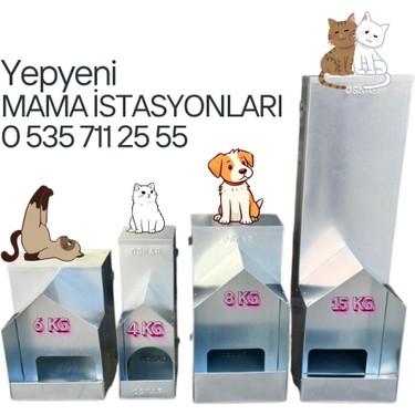 Oskar Oskar Gri Tekli Kedi Köpek Mama İstasyonu 7 kg Kolay Temizlenir ve Kaymaz — 4. ürün görseli