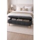Own Home Own Home Sara Sandıklı Puf Bench, Modern Teddy Kumaş Kaplamalı Ahşap Ayaklı 90 cm — 5. ürün görseli