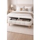 Own Home Own Home Sara Sandıklı Puf Bench, Modern Teddy Kumaş Kaplamalı Ahşap Ayaklı 90 cm — 6. ürün görseli