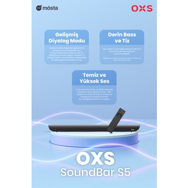 Oxs Oxs S5 Dolby Atmos HDMI Earc, Dolby Atmos 3.1.2 Dahili Subwoofer Tv Için Sound — 4. ürün görseli