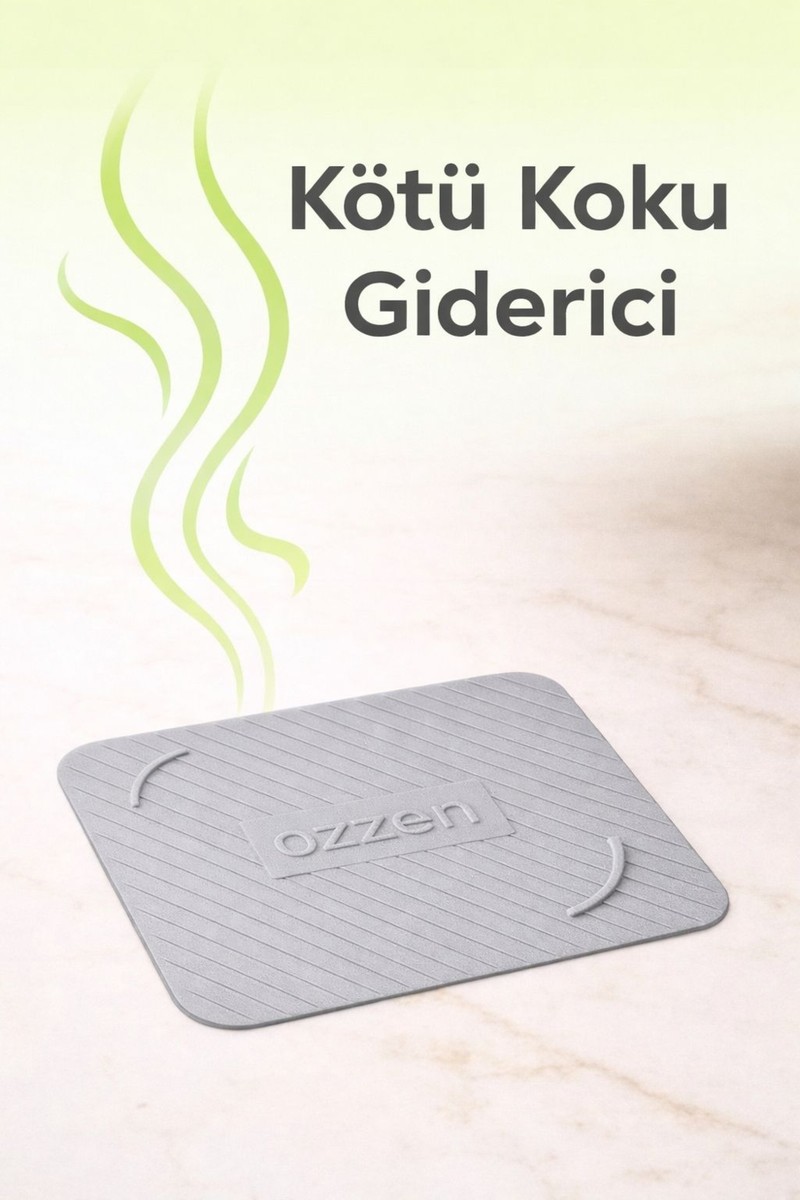 Ozzen Ozzen Gri Kötü Koku Böcek Önleyici Silikon Mat Banyo Mutfak Lavabo Balkon Gider Tıpası Kapağı fiyatı ve görseli