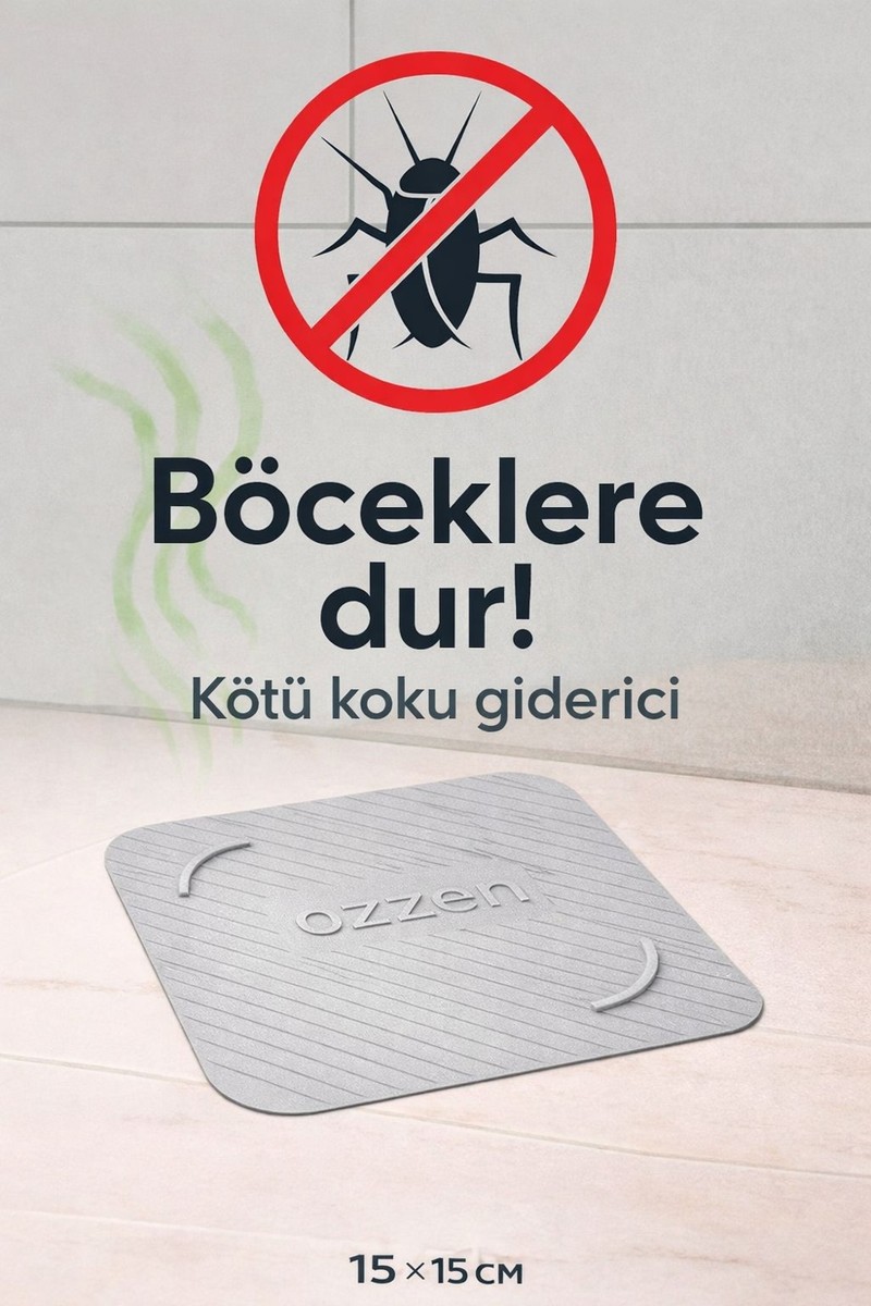 Ozzen Ozzen Gri Kötü Koku Böcek Önleyici Silikon Mat Banyo Mutfak Lavabo Balkon Gider Tıpası Kapağı — 3. ürün görseli