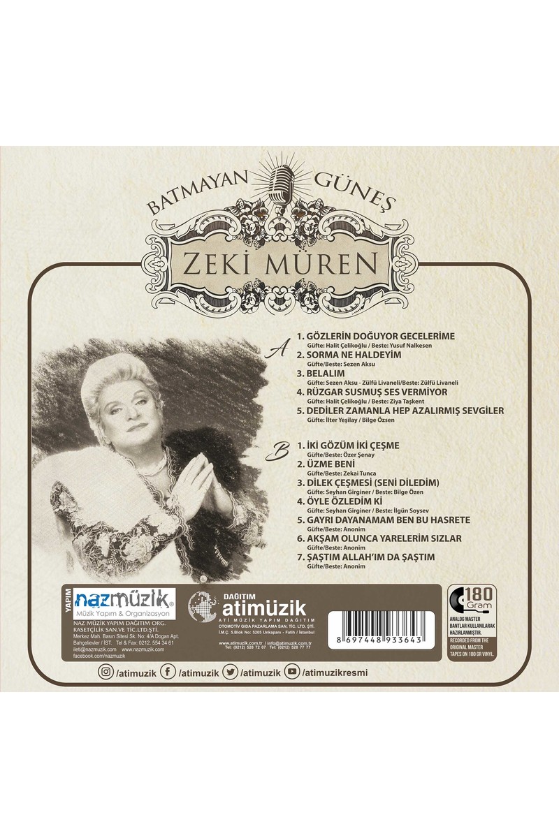 Pal Pal Zeki Müren - Batmayan Güneş (Plak) — 2. ürün görseli