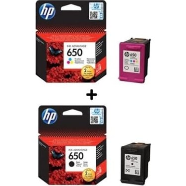 Palmira Demir Palmira Demir Hp 650 Siyah ve Renkli Kartuş Seti (CZ101AE, CZ102AE) Deskjet Ink Advantage Serisi — 2. ürün görseli