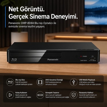 Panasonic Panasonic Blu-Ray Oynatıcı "yüksek Çözünürlüklü Ses Dosyalarını Ev Ağından fiyatı ve görseli