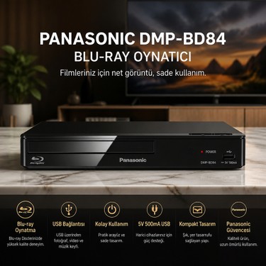 Panasonic Panasonic Blu-Ray Oynatıcı "yüksek Çözünürlüklü Sesle Filmlerin Atmosferine fiyatı ve görseli