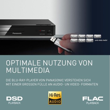 Panasonic Panasonic Blu-Ray Oynatıcı "yüksek Çözünürlüklü Sesle Filmlerin Atmosferine — 5. ürün görseli