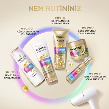 Pantene Pantene Keratin Koruyucu Maske 300 ml Nem Yüklemesi Besleyici Etkili Aşırı Kuru Saçlar — 6. ürün görseli