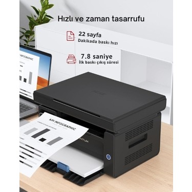 Pantum Pantum M6500NW Yazıcı + Tarayıcı + Fotokopi + Network + Wi-Fi Mono Çok Fonksiyonlu Lazer — 5. ürün görseli