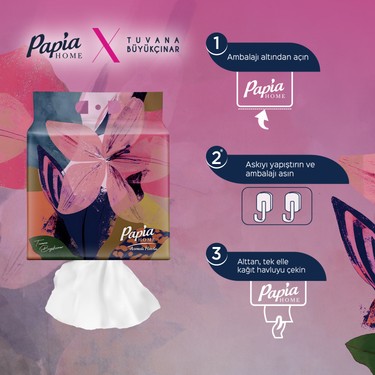 Papia Papia Home Asmalı Havlu 750 Yaprak (3 Paketx250 — 4. ürün görseli