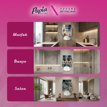 Papia Papia Home Asmalı Havlu 750 Yaprak (3 Paketx250 — 5. ürün görseli