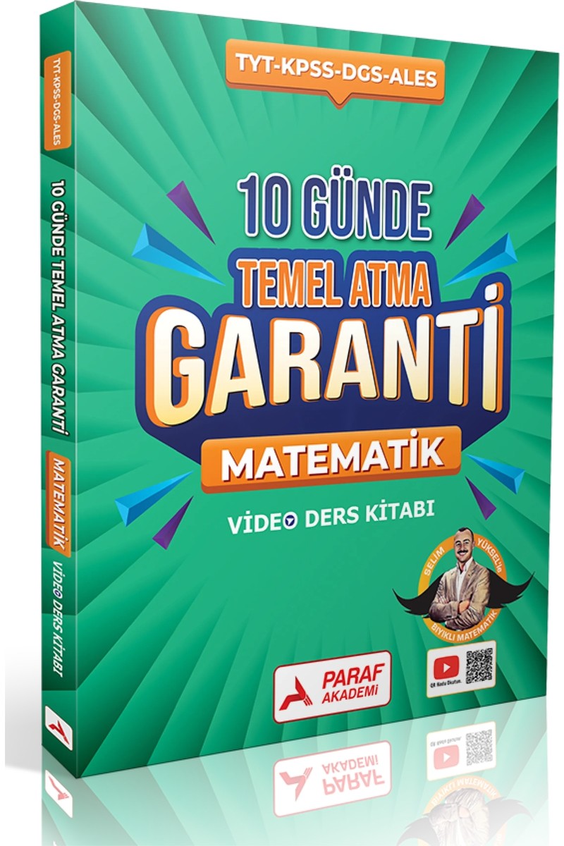Paraf Yayınları Paraf Yayınları Selim Yüksel'in 10 Günde Temel Atma Garanti Matematik Video Ders Kitabı 224 Sayfa — 2. ürün görseli