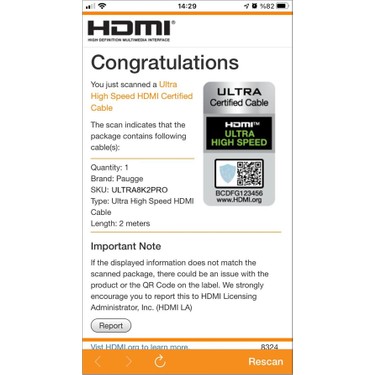 Paugge Paugge 2 Metre Ultra Sertifikalı HDMI 2.1b Kablo - 8K60Hz, 4K 240Hz, 4K120Hz, 4K60Hz, Earc, Hdcp — 3. ürün görseli