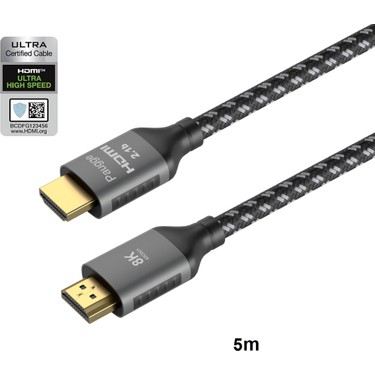 Paugge Paugge 5 Metre Ultra Sertifikalı HDMI 2.1b Kablo - 8K60Hz, 4K 240Hz, 4K120Hz, 4K60Hz, Earc, Hdcp — 2. ürün görseli