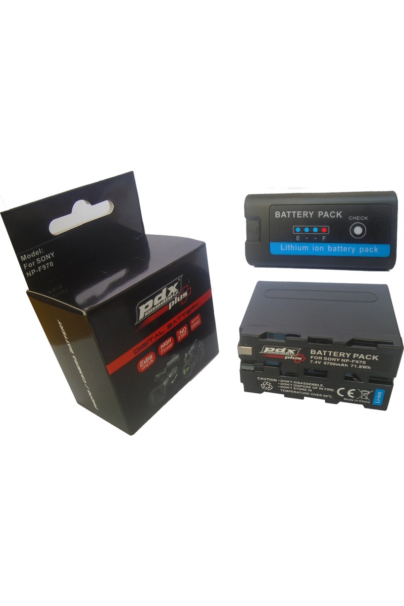 Pdx NP-F970 Şarj Edilebilir Sony Kamera Bataryası 7,4V 9700 mAh Tüm Sony Kameralarla Uyumlu