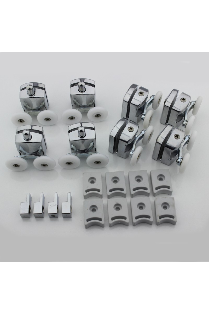 Peramics Peramics Seta Kırılmaz Duşakabin Tekeri Krom Çift Teker Duşakabin Rulmanı Eksiksiz Tam — 6. ürün görseli