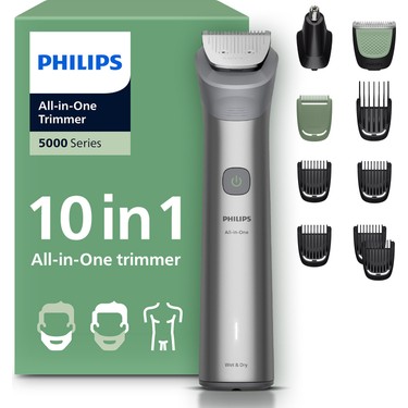 Philips Philips 5000Serisi 10in1, Erkek Bakım Seti,Yüz/Saç/Vücut/Sakal Tıraş Makinesi, Islak&Kuru, fiyatı ve görseli