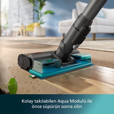 Philips Philips 6000 Serisi Kablosuz Dikey Süpürge, PowerCyclone 11, Aqua Modül ile Kolay Mop, TriActive — 3. ürün görseli