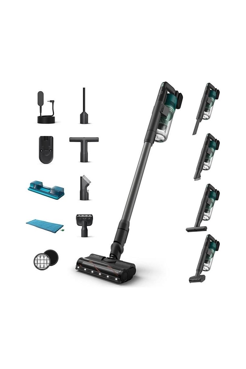 Philips 6000 Serisi Kablosuz Dikey Süpürge, PowerCyclone 11, Aqua Modül ile Kolay Mop, TriActive, XC6557/01