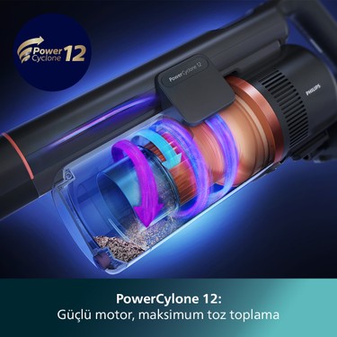 Philips Philips 8000 Serisi Aqua Plus Kablosuz Dik Süpürge, 25,2 V, 80 dk'ya kadar Çalışma Süresi, — 4. ürün görseli