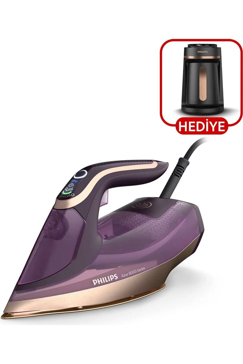 Philips Philips Azur 8000 Serisi DST8040/30 3000 W Buharlı Ütü + 5000 Serisi HDA150/60 Bakır Türk Kahve — 2. ürün görseli