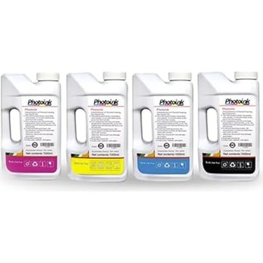 Photoink 1000 ml  Uyumlu ,  Yazıcılar Için Uyumlu 4 Renk 1000 ml Mürekkep Seti ( Akıllı — 2. ürün görseli