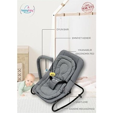 Happy Baby Plus Anakucağı - Hazır Kurulu Gelir - Kademeli - Sallanır - Sabitlenebilir - Oyuncaklı - — 2. ürün görseli