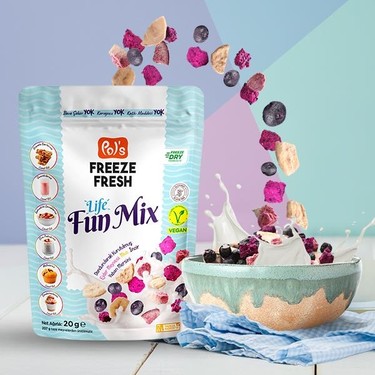 Pol's Freeze Fresh Pol's Freeze Fresh Dondurularak Kurutulmuş Fun Mix 20 gr Türkiye Menşeli Katkısız Meyve — 2. ürün görseli
