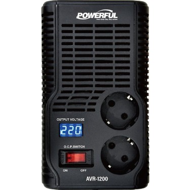 Powerful Powerful AVR-1200 1200VA 600W Otomatik Voltaj fiyatı ve görseli