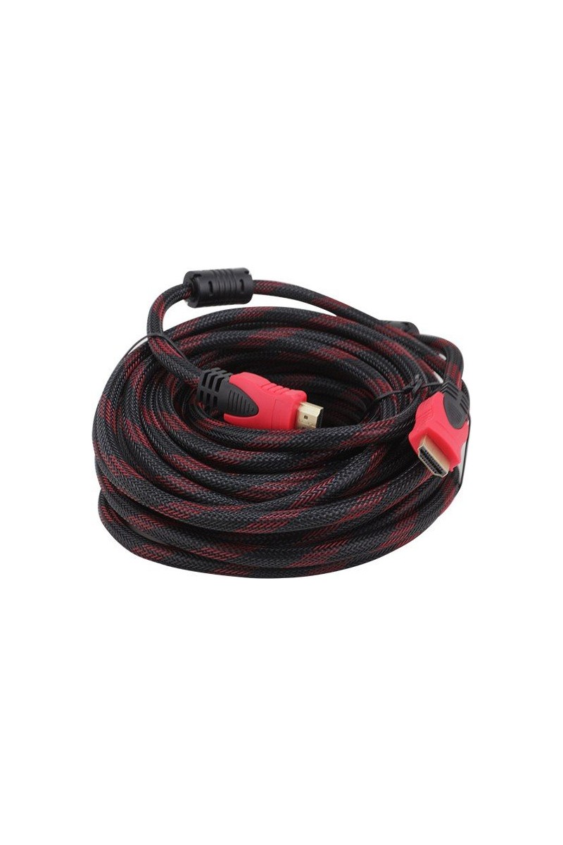 Powermaster HDMI Kablo 10 Metre Siyah Örgülü Yüksek Hızlı Oksijensiz Bakır Malzeme