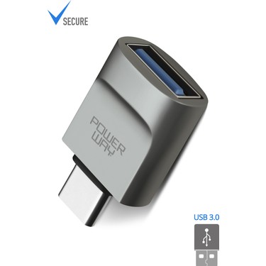 Powerway Powerway  Type-C To USB 3.0 (Yüksek Hızlı) Veri Aktarımı Otg Çevirici Dönüştürücü — 2. ürün görseli
