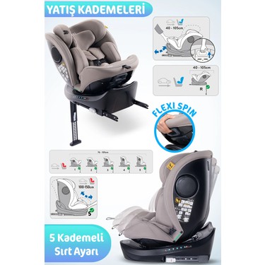 Prego Prego Omegafix Alarmlı 360 Derece Dönebilen -0-36 kg -I-Size Belgeli - Destek Ayaklı Oto — 6. ürün görseli