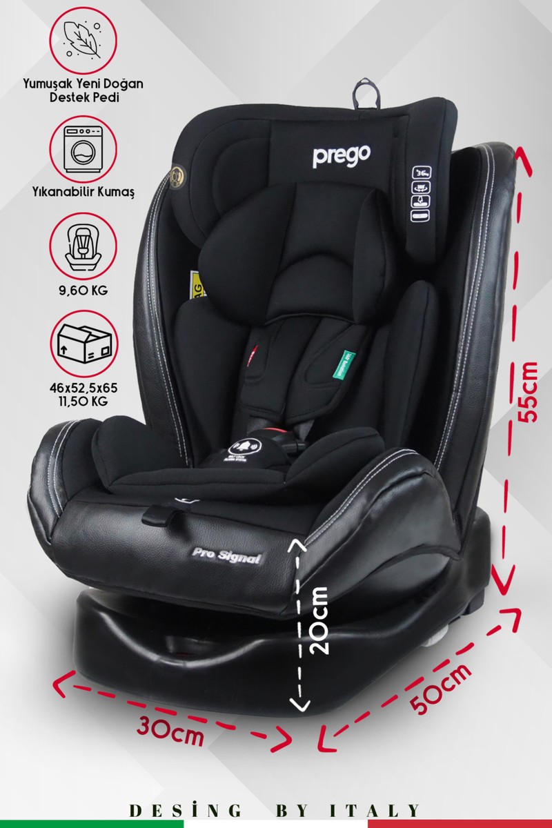 Prego Prego Profix Pro Signal 360 Derece Dönebilen 0-36 kg Isofixli Oto Koltuğu — 3. ürün görseli