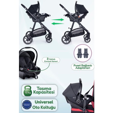 Prego Prego Stein Çift Yönlü Portbebeli Travel Sistem Bebek Arabası Uv — 2. ürün görseli