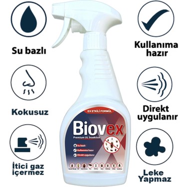Biovex Premium Ul Haşere Ilacı Hamam Böceği, Tahta Kurusu, Karınca Kene Karasinek — 5. ürün görseli