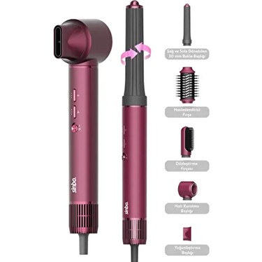 Sinbo Pro Compact Uzun Multi-Styler Hava Üfleme 5in1 Saç Şekillendirici Bldc SHD-1729 Royal Gilded fiyatı ve görseli