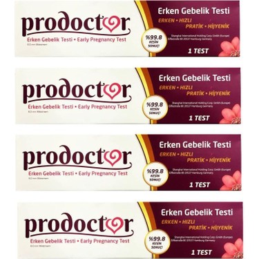 Prodoctor Prodoctor Erken Gebelik Testi 4 Adet Pratik ve Hijyenik Kullanım İçin Uygun Test fiyatı ve görseli