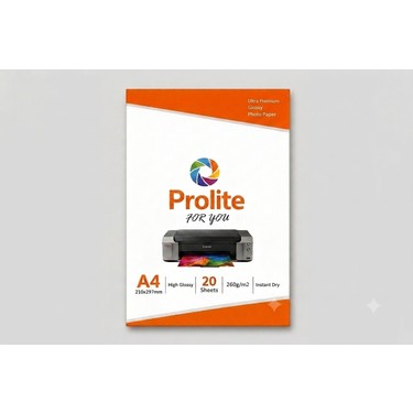 Prolite Prolite A4 Parlak Fotoğraf Resim Baskı Kağıdı 20 Sayfa 260 g Ultra Glossy Yazıcılarla fiyatı ve görseli