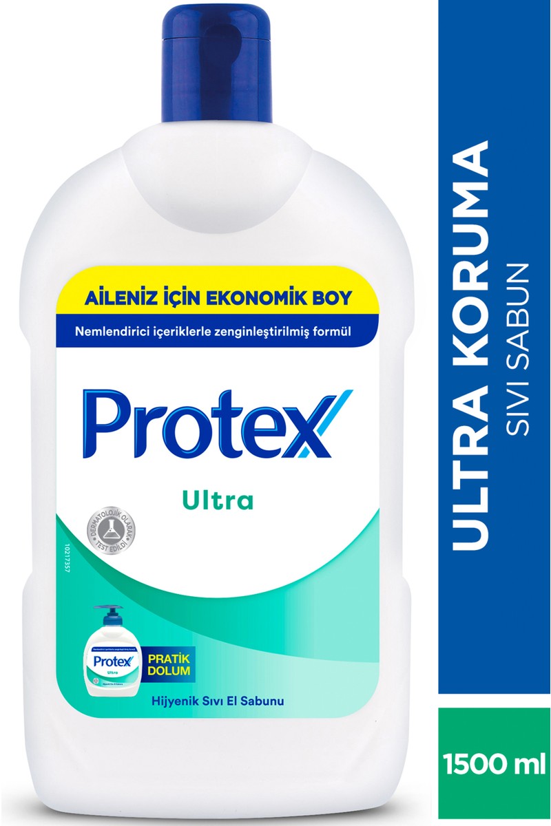 Protex Protex 1500 ml Şeffaf Sıvı Sabun - Nemlendirici ve %97 Doğada Çözünebilen Ultra Koruma — 6. ürün görseli