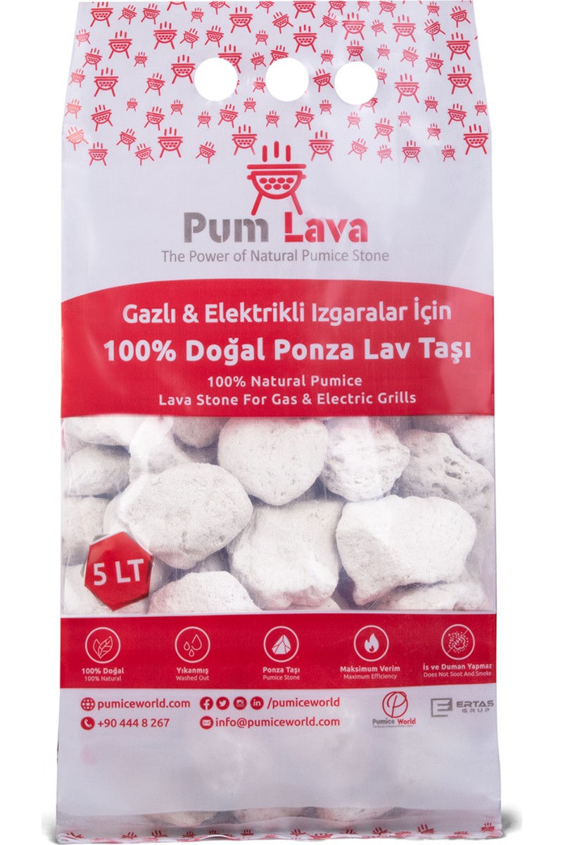 Pumice Pumice World Lav Taşı Beyaz, Ponza Mangal Taşı, Mangal Kömürü, Izgara Taşı — 2. ürün görseli