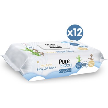 Pure Baby Pure Baby Organic Yenidoğan Islak Havlu 12X70 (840 — 2. ürün görseli