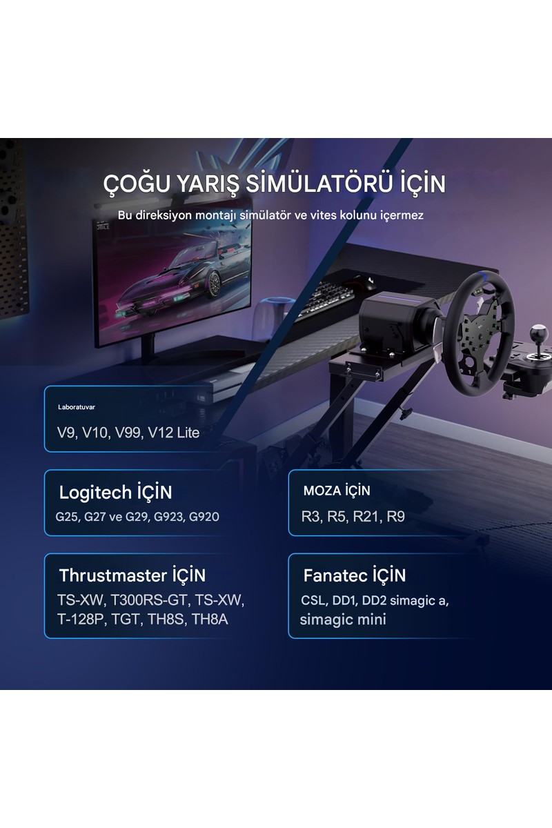 Pxn Pxn A10 Direksiyonu Standı Logitech G25 G27 G29 G920 G923 Uyumlu Kompakt Tasarım — 3. ürün görseli