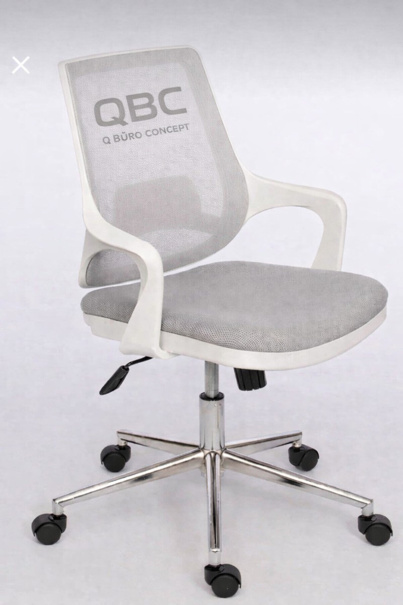 QBC Ofis Büro Conc. Porto Krom Metal Ayaklı Çalışma Sandalyesi Ofissekreter Oyuncu Genç Od Koltuğu