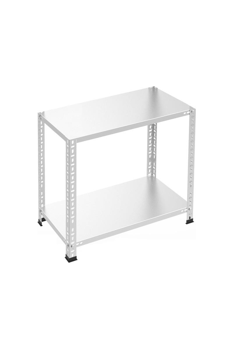 Rafburada Rafburada 2 Katlı Galvaniz Çelik Raf - Depo, Arşiv, Kiler, Dosya, Market Rafı - 31x60 cm-50 cm-0.70 mm — 3. ürün görseli