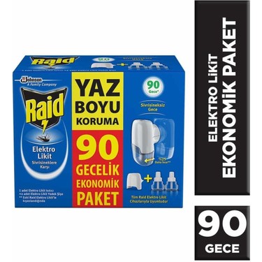 Raid Raid Elektro Likit Sivrisinek Kovucu 90 Gece Etkili 1 Isıtıcı 2 Yedek 54.8 ml Ekonomik — 2. ürün görseli