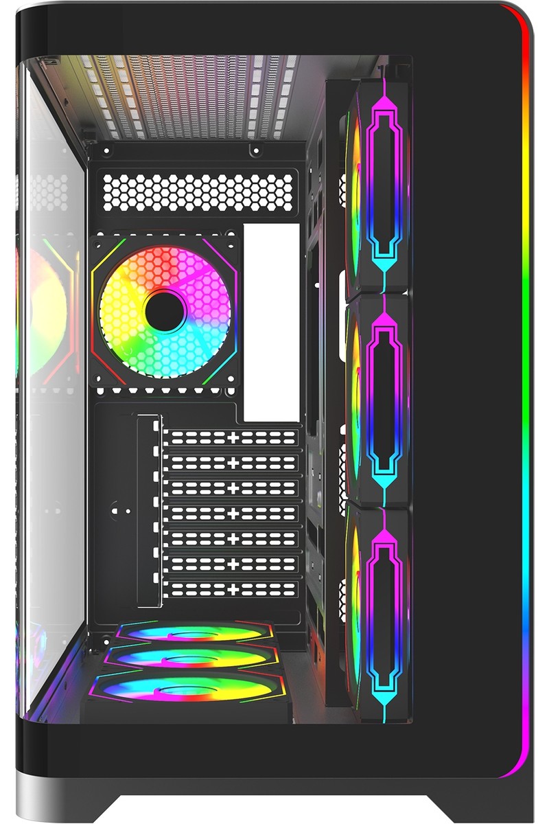 Rampage Rampage Lyron Kumandalı 7 12CM Argb Fan+Kontrolcü Pwm Fanlı Atx/m-Atx Siyah Oyuncu Kasası — 2. ürün görseli